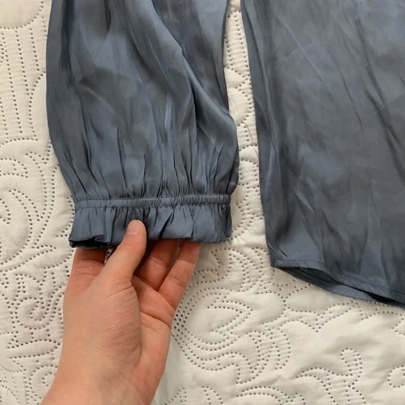 NWT Carmen Marc Valvo Peasant Blouse - Picture 4 of 8